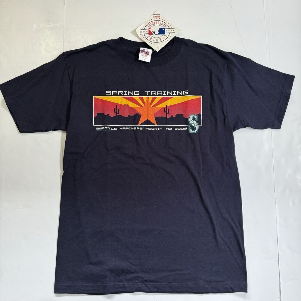 NWT Vintage Y2k Seattle Mariners Spring Training Cactus Tshirt Size Medium 2003